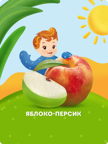Пюре фруктовое «Яблоко-персик»