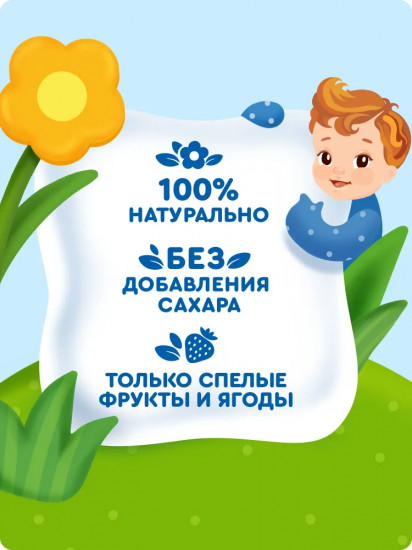 Пюре фруктовое «Яблоко-клубника-банан-киви»