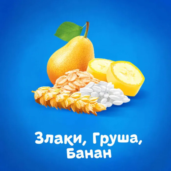 Каша молочная злаковая с грушей и бананом «Засыпай-ка»