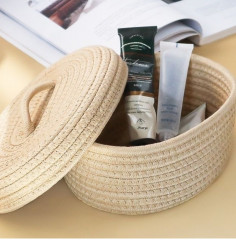 Плетеная корзинка с крышкой - Фото 1