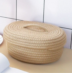 Плетеная корзинка с крышкой - Фото 2