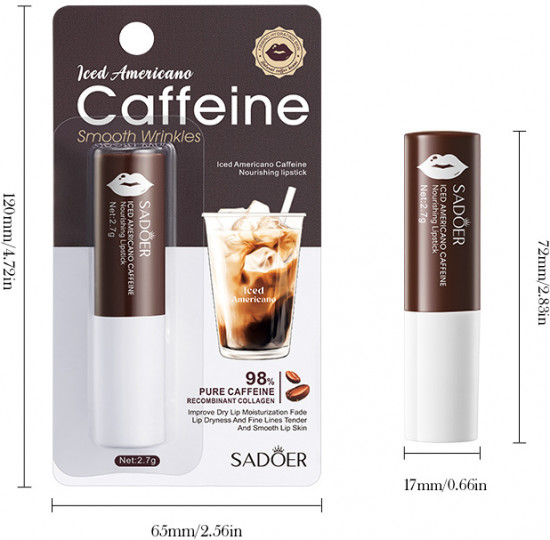Бальзам для губ с кофеином и рекомбинантным коллагеном «Iced Americano»