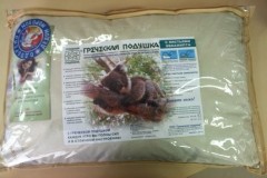 Греческая подушка с листьями эвкалипта (плодовая оболочка гречи, 40 см х 60 см) - Фото 1
