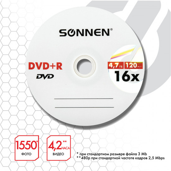 Набор дисков DVD+R Sonnen