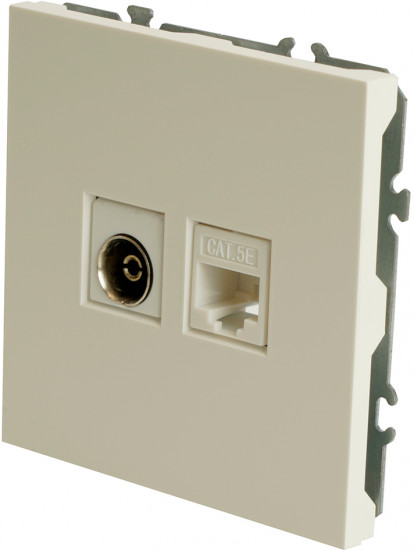 Розетка TV и компьютерная RJ-45
