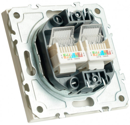 Розетка компьютерная двухместная RJ-45