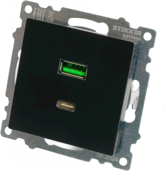 Розетка двухместная GLS10-7116-05