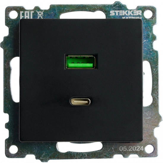 Розетка двухместная GLS10-7116-05