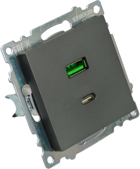 Розетка двухместная GLS10-7116-06