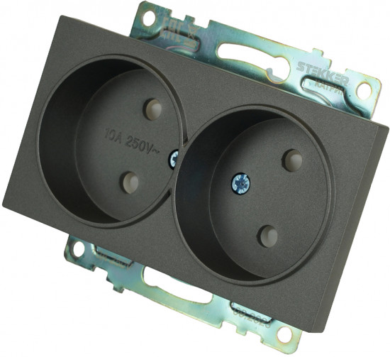 Розетка двухместная GLS10-7113-06
