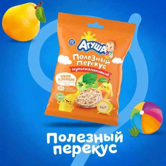Мини-хлебцы рисовые «Яблоко-Банан-Груша»
