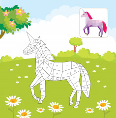 Волшебный мир. Раскрась наклейками, по номерам, по пикселям, обведи по точкам - Фото 8