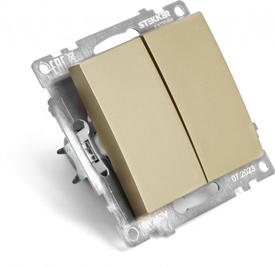 Переключатель двухклавишный GLS10-7107-08