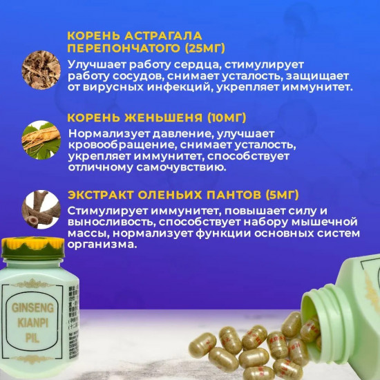 Капсулы для набора веса «Ginseng Kianpi Pil»