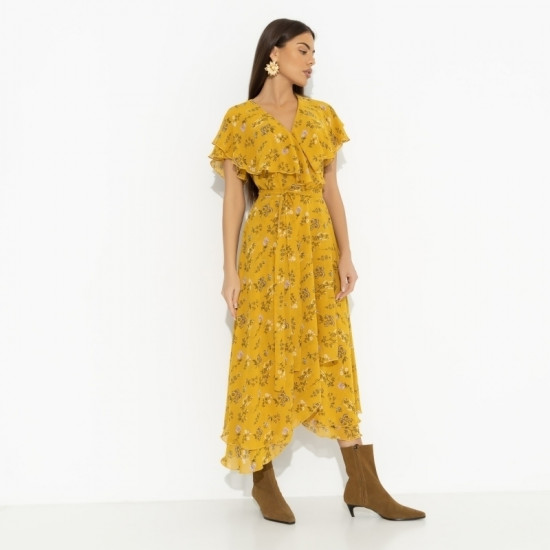 Платье на запах Счастье влюбленности (желтый)