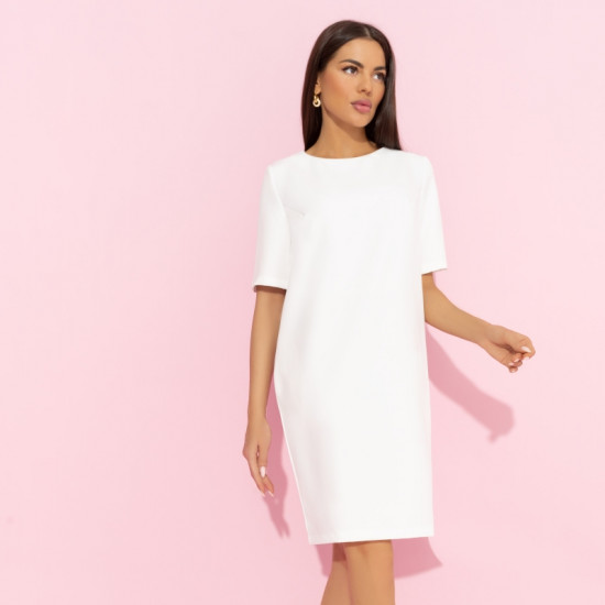 Платье прямого силуэта Виртуальные будни (white)