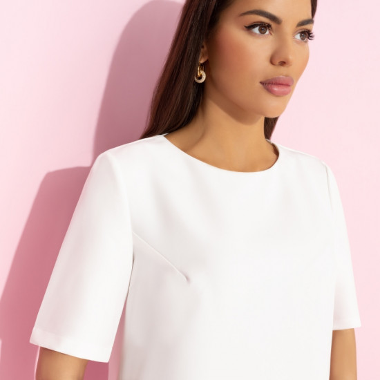 Платье прямого силуэта Виртуальные будни (white)