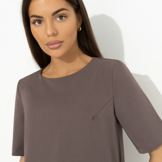 Платье с карманами Виртуальные будни (brown)