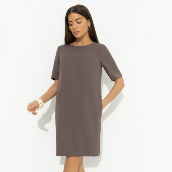 Платье с карманами Виртуальные будни (brown)