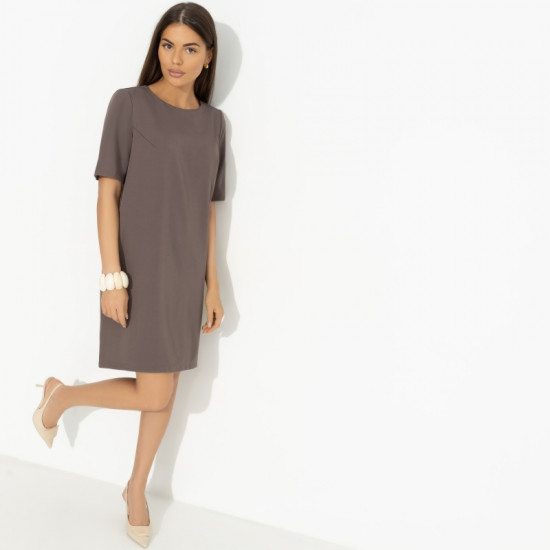 Платье с карманами Виртуальные будни (brown)