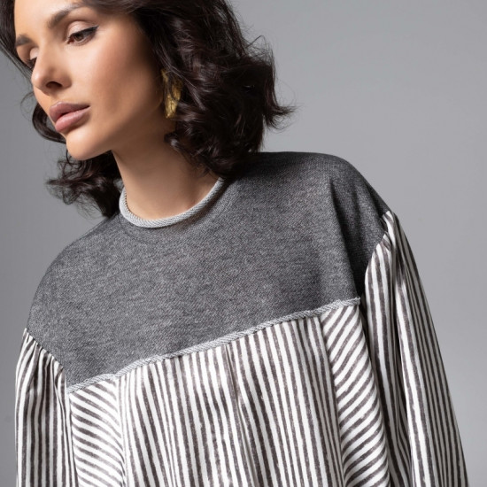 Свитшот с карманами Мягкая сила (grey)