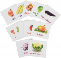 Карточки для развития ребенка «Овощи на грядке» - Фото 1