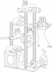 Раскраска-скетчбук «Без кота и жизнь не та» - Фото 2