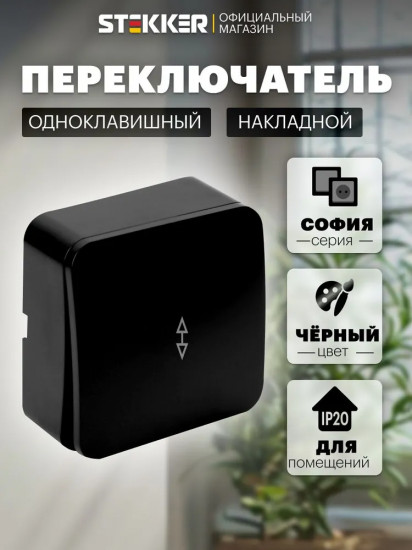 Выключатель одноклавишный MSW10-12-02