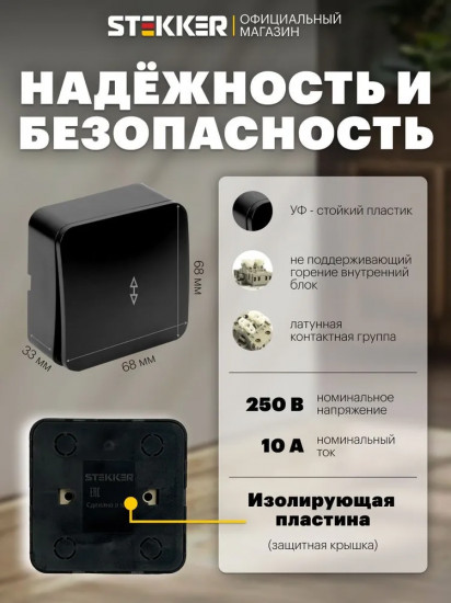 Выключатель одноклавишный MSW10-12-05