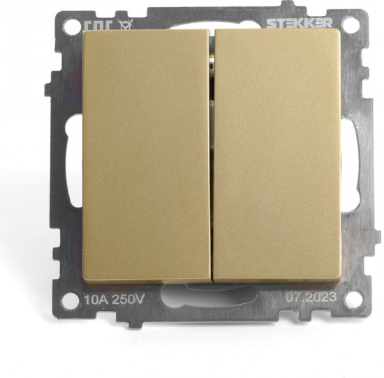 Выключатель двухклавишный GLS10-7104-08