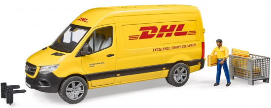 Машинка «Фургон DHL Mercedes Benz Sprinter с фигуркой»