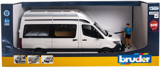 Машинка «Микроавтобус Mercedes-Benz Sprinter туристический с фигуркой»
