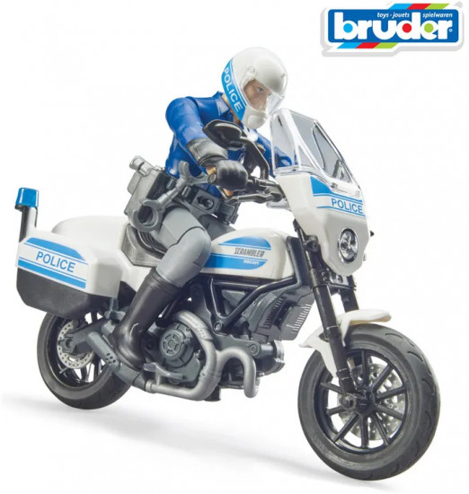 Мотоцикл с фигуркой полицейского «Scrambler Ducati»