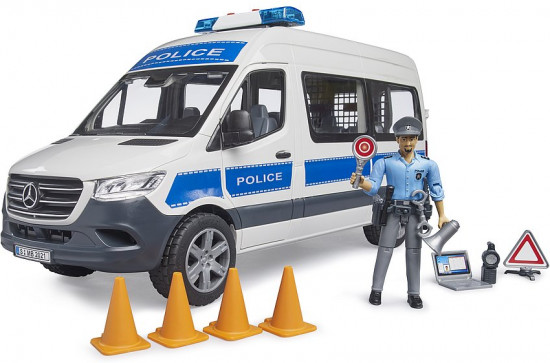Полицейская машина с фигуркой со светом и звуком «Mercedes-Benz Sprinter»