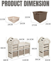 Стеллаж для хранения игрушек большой «Cloud House» - Фото 9