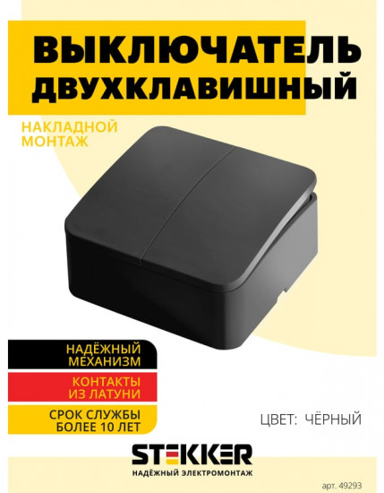 Выключатель двухклавишный MSW10-20-05