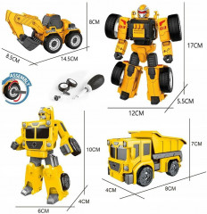 Набор машин-транформеров 2 в 1 «Строительная техника» - Фото 2