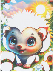 Аппликация песком с глиттером «Ежик» - Фото 3