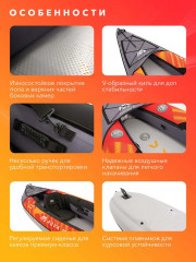 Каяк надувной одноместный с веслом - Фото 2