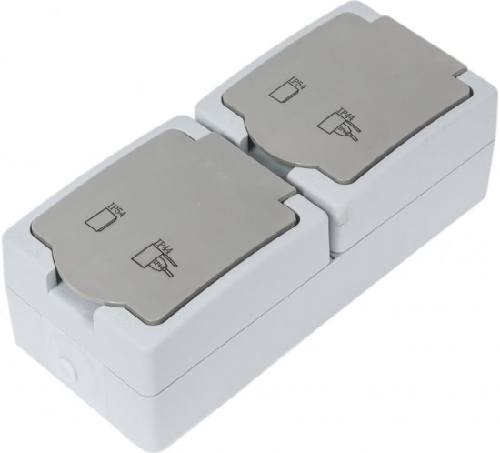 Розетка двухместная с крышкой PST16-12-54V