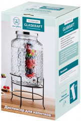 Диспенсер для холодных напитков с крышкой и краном на подставке «Glaskraft» - Фото 9
