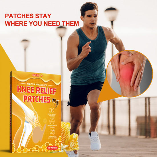 Обезболивающие согревающие коленные пластыри с пчелиным ядом «Knee Relief Patches»