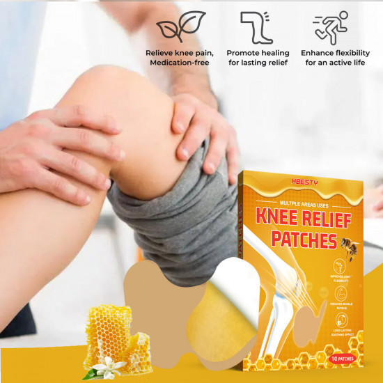 Обезболивающие согревающие коленные пластыри с пчелиным ядом «Knee Relief Patches»