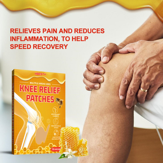 Обезболивающие согревающие коленные пластыри с пчелиным ядом «Knee Relief Patches»