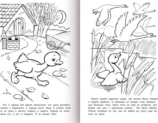 Раскраска-книжка «Гадкий утёнок»