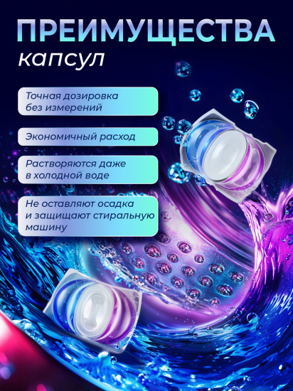 Капсулы для стирки белья с кондиционером «PRO Technology»