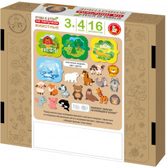 Игра развивающая на липучках «Животные» - Фото 1