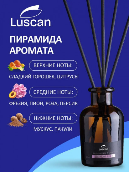 Аромадиффузор с палочками «Цветущий пион. Blooming Peony»