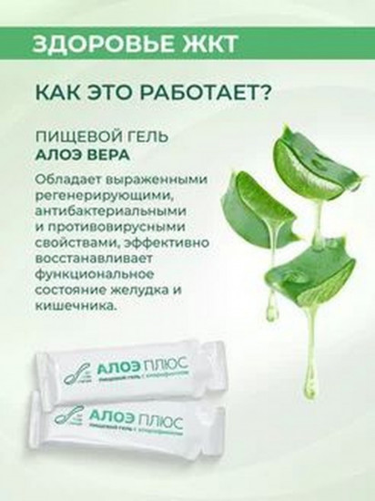 Набор геля пищевого с хлорофиллом «Алоэ плюс»