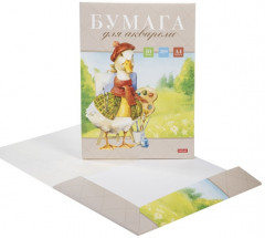 Набор бумаги для акварели «Гусь-художник» - Фото 1